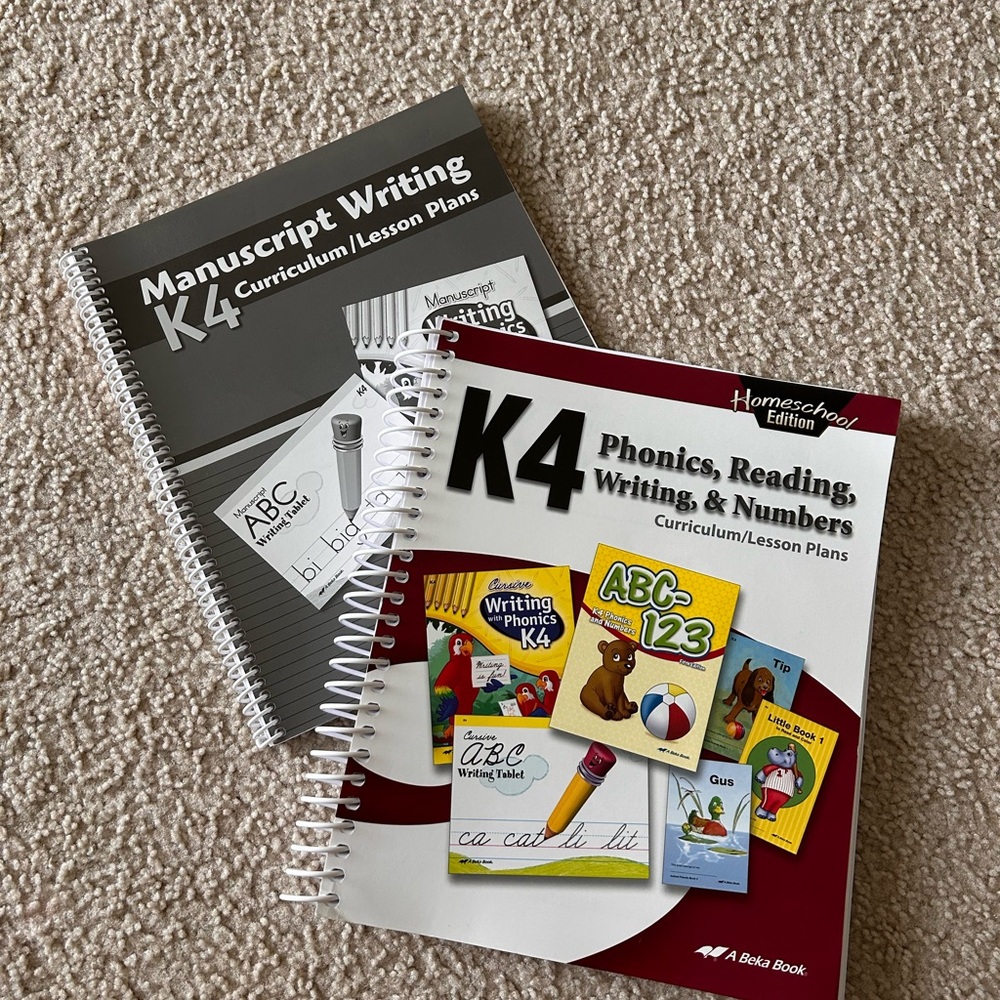 Abeka K4 Curriculum/Lesson Plans Set